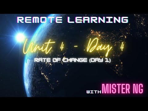8th: Unit 4 - Day 4 (Rate of Change day 1)