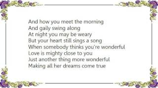 Bryan Ferry - When Somebody Thinks You&#39;re Wonderful Lyrics