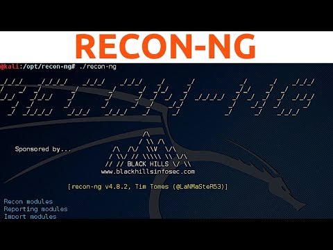 Recon-ng - Commands, Workspaces And Data Management