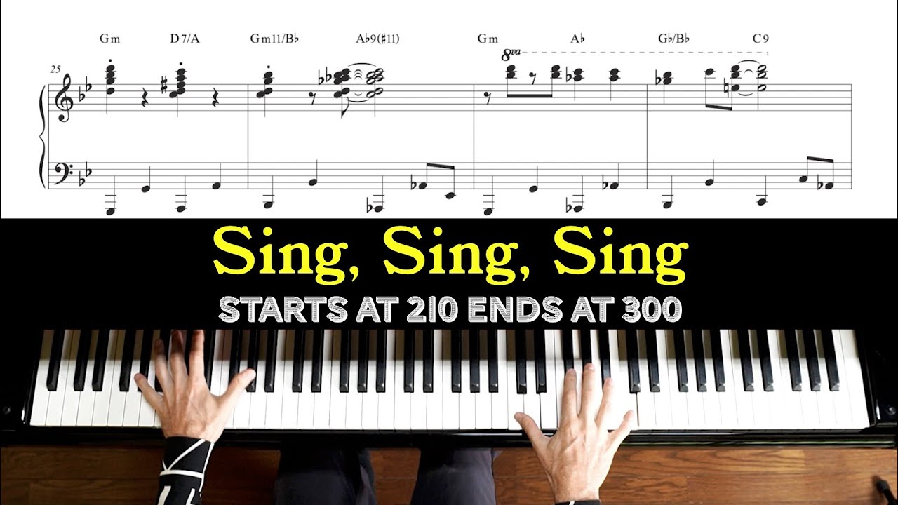 Sing, Sing, Sing - Advanced Jazz Piano Arrangement with Sheet Music by Jacob Koller