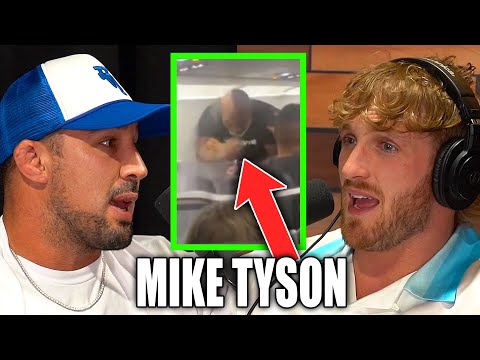 LOGAN PAUL REACTS TO MIKE TYSON BEATING UP HECKLER ON PLANE