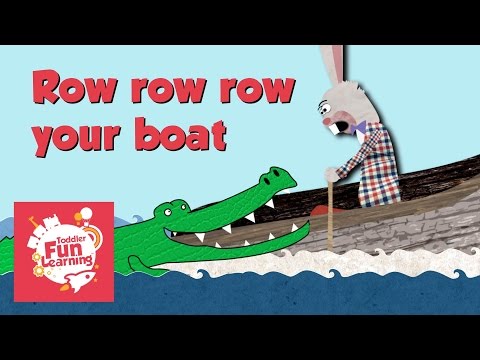 Row Row Row Your Boat | Nursery Rhyme for Toddlers | Toddler Fun Learning Video