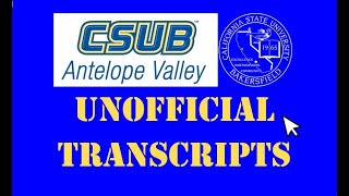 How to Video -  View Unofficial Transcripts