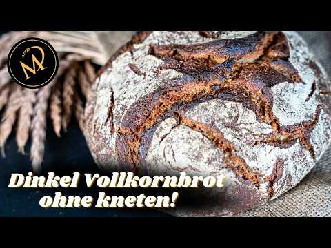 Brot backen ohne Kneten – Dinkel Vollkorn Sauerteig einfach gemacht