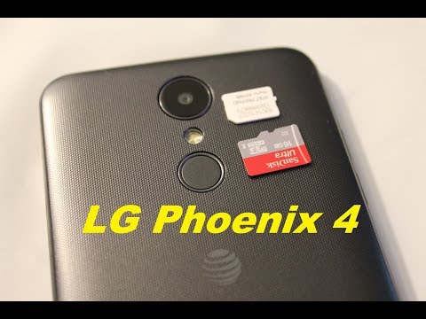 LG Phoenix 4 How to remove and install sim card / memory card