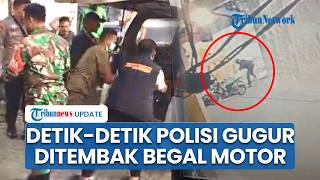 CCTV Detik-detik Intel Polisi Gugur Ditembak Begal saat Gagalkan Curanmor di Lampung, Sempat Duel