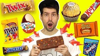 BARRE CHOCOLAT XXL - JE MELANGE 25 SORTES DE CHOCOLAT - HUBY