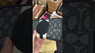 Coach Dempsey Large Wallet In Signature Jacquard Black