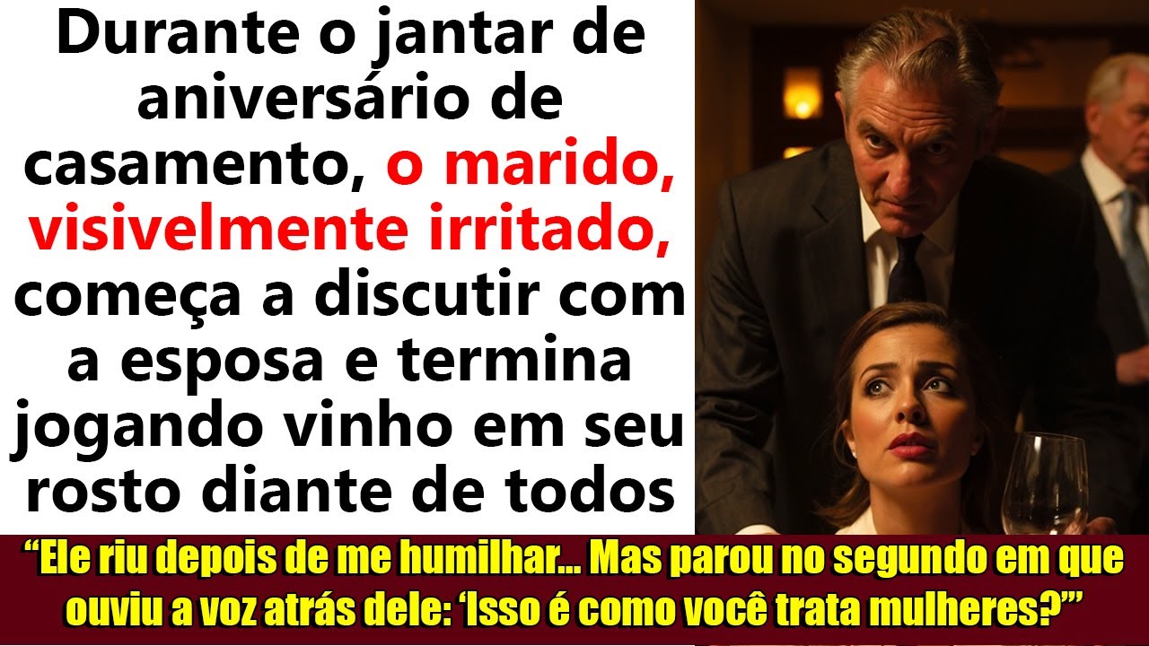No nosso aniversário, ele me humilhou… Mas não esperava quem estava atrás de si!
