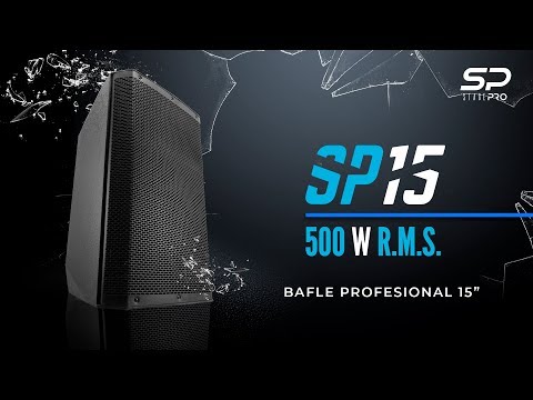 thumbnail video image 2 of Bafle Profesional Amplificado StagePro SP-15 Bocina 15" negro, 2 of 4