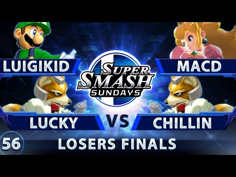 SSS 56 - LuigiKid & Lucky vs. MacD & Chillindude - SSBM Losers Finals - Smash Melee