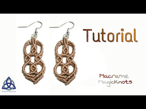 Green Macrame Beaded Earrings Tutorial EASY Macrame Craft Idea