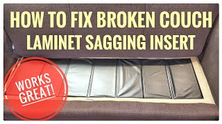How To Fix Sagging Couch Sofa Cushion Support LAMINET Deluxe Insert REVIEW Works Great!