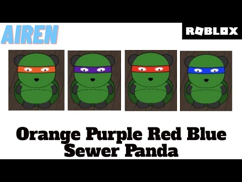 Orange Purple Red Blue Sewer Panda Find the Pandas Roblox