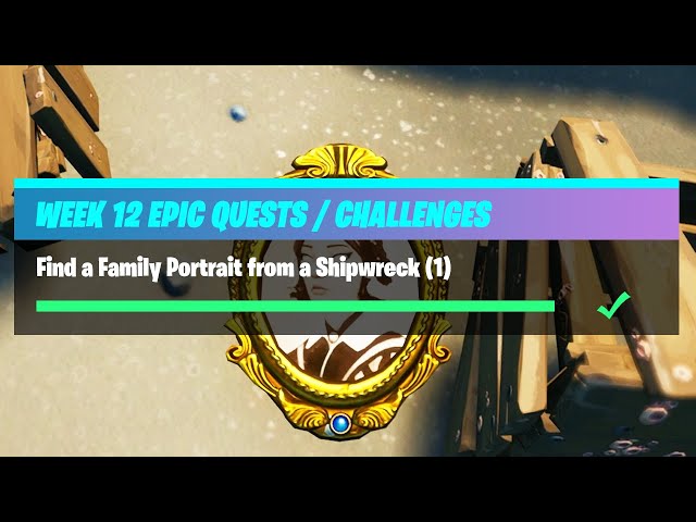 Fortnite Season 5 Week 12 Challenge Where To Find The Family Portrait Near A Shipwreck