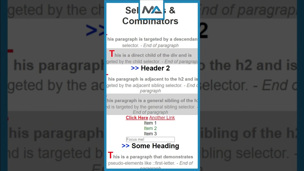 Master Advanced CSS Selectors in 60 Seconds! 🎯 (CSS Tutorial) #shorts