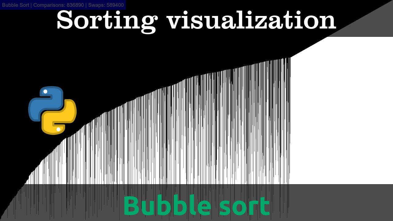 Bubble sort visualization with python 100x speed