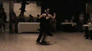 Eilecia Bovard and Julio Bassan performing milonga
