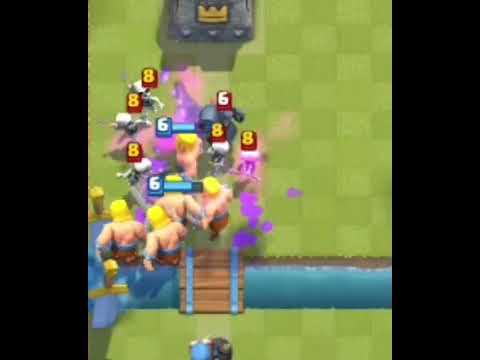 Barbarians army vs skeletons army+mini Pekka