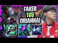 FAKER TRYING TO 1V9 WITH ORIANNA! - T1 Faker Plays Orianna Mid vs Leblanc! | Season 2024