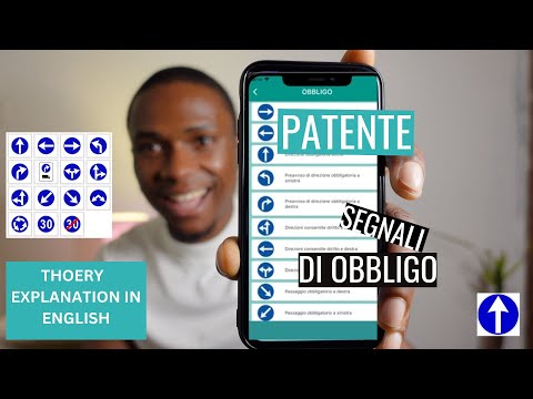 SEGNALI DI OBBLIGO - PATENTE B - ENGLISH THEORY