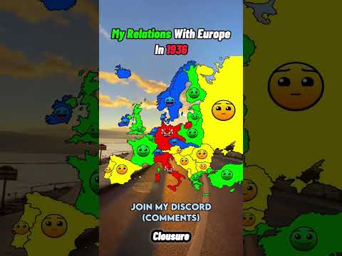 My Relations With Europe in 1936 #flag #fun #europe #map #geography #history #country #world #ww1