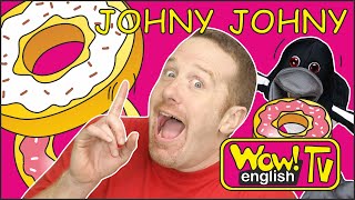 Johny Johny Yes Papa from Steve and Maggie for Kids | No Papa Song for Children Wow English TV