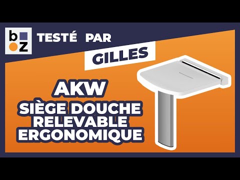 Siège de douche relevable assise ergonomique - Noir ou Blanc mat - Onyx