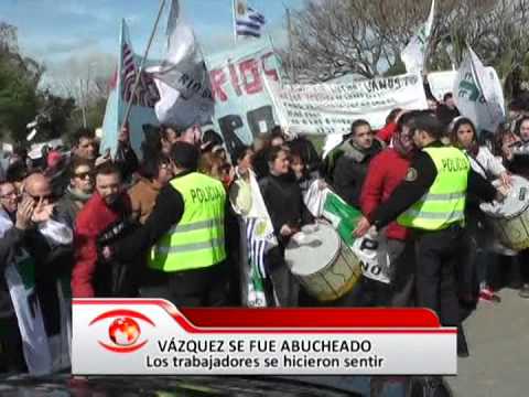 Tabaré Vázquez se fue abucheado de Florida este 25 de Agosto