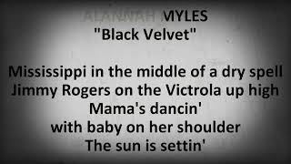 **BLACK VELVET**&quot;ALANNAH MYLES&quot;(with lyrics)