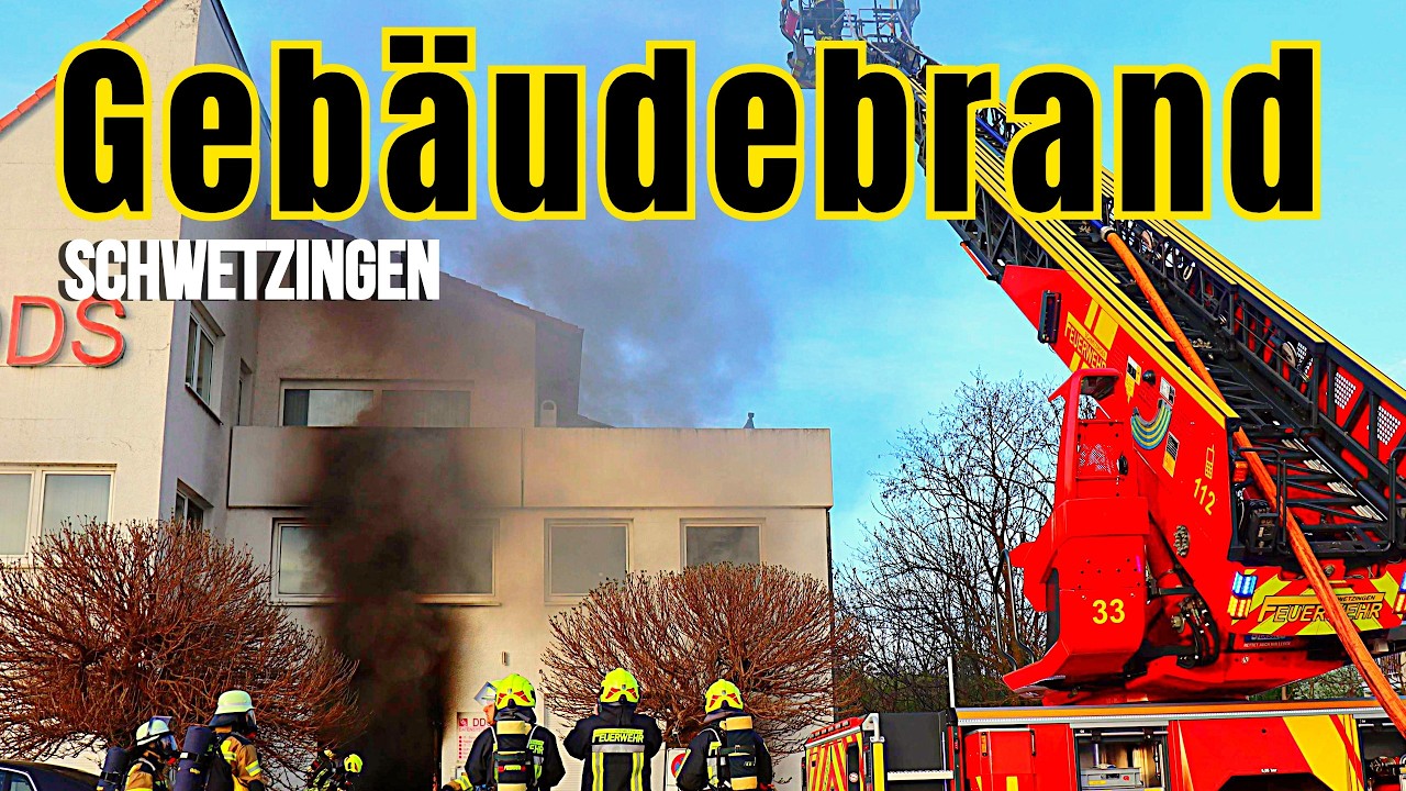 Gebäudebrand im Gewerbegebiet von Schwetzingen-Hirschacker