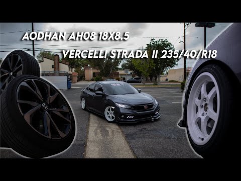 New Rims for my Civic‼ | Aodhan AH08 18x8.5 (235/40/R18 Tire) 🏁