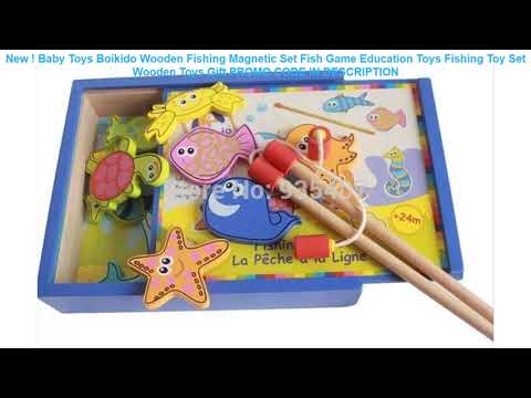Premium New ! Baby Toys Boikido Wooden Fishing Magnetic Set Fish Game