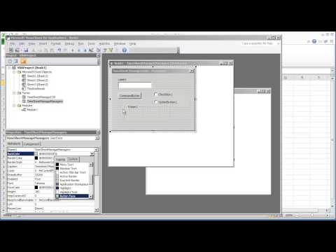 VBA Programming for Excel 2010 - V4.04 - UserForm GUI - Changing the Back Color of UserForm to Theme or Fixed Color