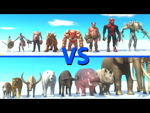 INFERNALS Team vs MODERN MAMMALS Team - Animal Revolt Battle Simulator