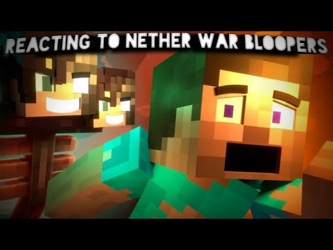 Reacting to Nether War Bloopers (Alex & Steve Life) By Black Plasma Studios