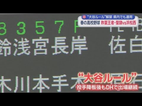 YouTube Video 今大会からＤＨ制を導入　春の高校野球静岡県大会予選が始まる　聖隷クリストファーが浜松西と対戦