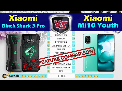 Xiaomi Black Shark 3 Pro vs Xiaomi Mi10 Youth 5G || Full feature detail comparison