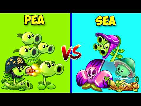 Team 3 Plants & Vine PEA vs SEA Battlez - Who Will Win? - Pvz 2 Team Plant vs Team Plant