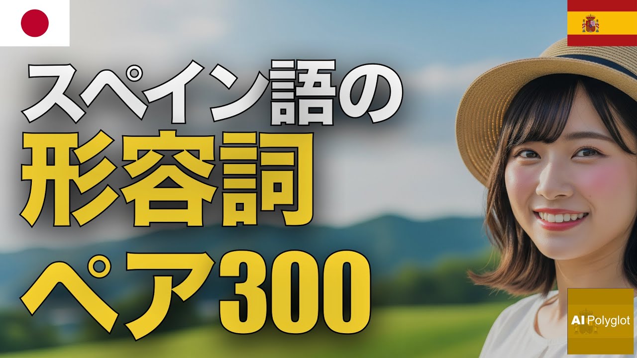 スペイン語の形容詞ペア300 | 聞き流し | Spanish | 実用例文付き episode artwork