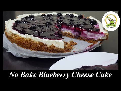 No Bake Blue Berry Cheese Cake Without Gelatin By Easy Cooking with Najia