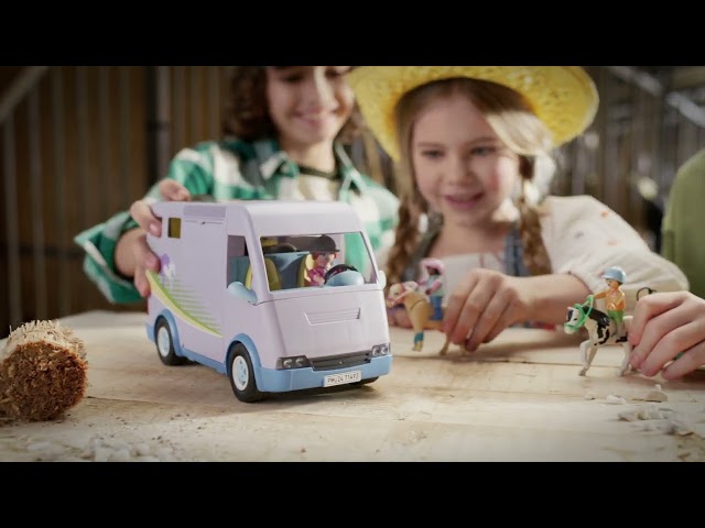 Vídeo relacionado con PLAYMOBIL Horses of Waterfall 71640 Set de Caballos Lavables, Incluyendo una Figura, un Caballo y Tres marcadores Crayola, Juguetes artísticos para niños y niñas a Partir de 5 años