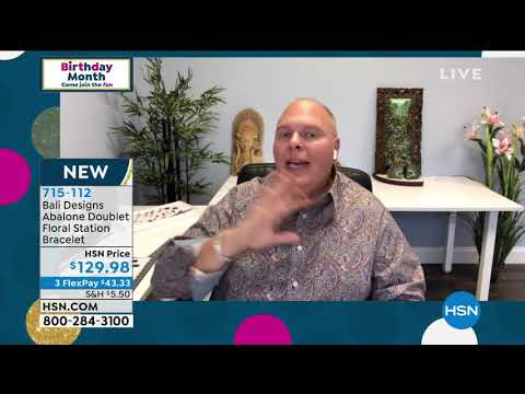 Bali Designs Sterling Silver Abalone Doublet Floral Stat...