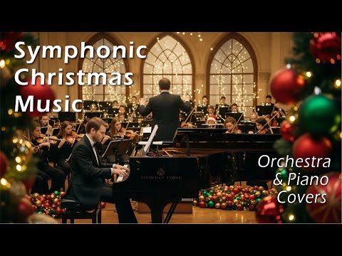 Piano & Orchestra Instrumental Covers of Traditional Christmas Songs🎄Serene, Cozy, Soothing Vibes