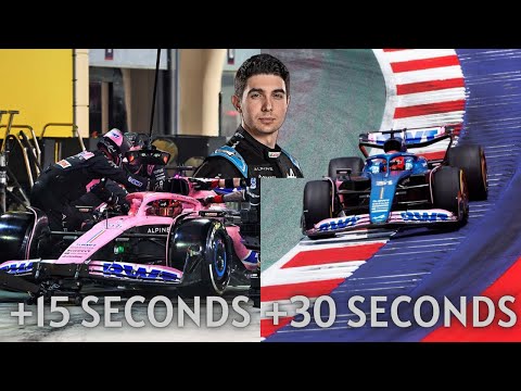 Esteban Ocon and his never-ending penalties. (2023 Bahrain & 2023 Austria)