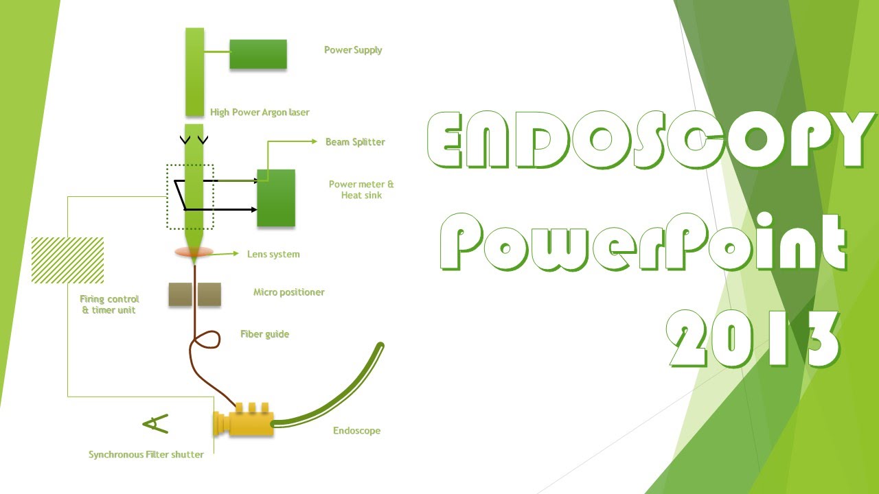 PowerPoint tutorial: How to draw Endoscopy Laser Coagulation in PowerPoint 2013