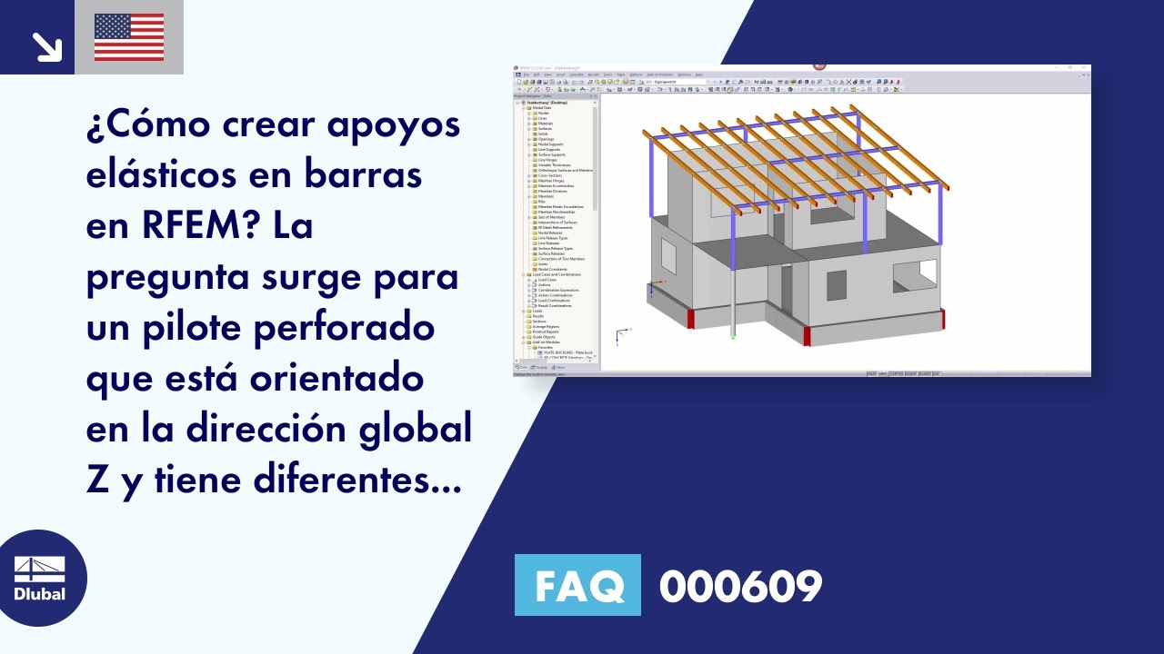 [ES] FAQ 000609 | ¿Cómo crear apoyos elásticos en barras en RFEM? La pregunta surge para una pila aburrida ...