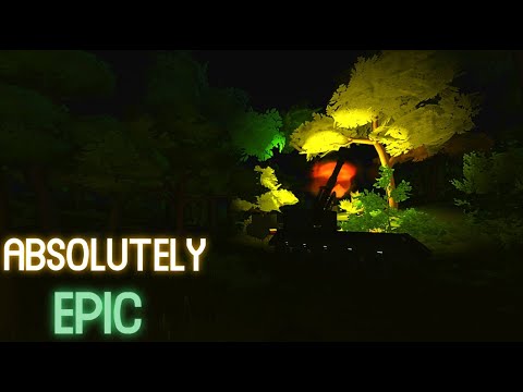 Scrap Mechanic nightime artillery fire
