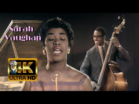 Sarah Vaughan - September in The Rain (1958) AI 4K Colorized Enhanced Stabilized