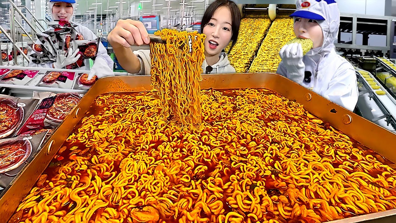 공장에서 갓 나온 라면먹으러 라면공장에 갔습니다🍜 과연 더 맛있을까..?🤔 라면공장에서 라면 ?개 먹?